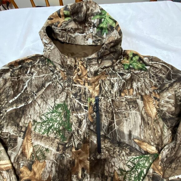 Men's Realtree Edge Camouflage Hooded Hunting Jacket 3xl Scent-Factor - Picture 9 of 12